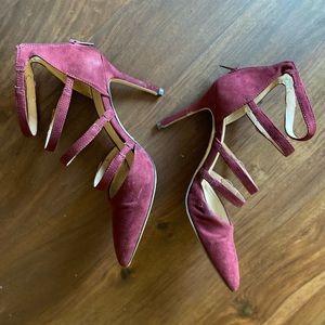Saks Fifth Avenue Berry Res Strappy Heels Size 7